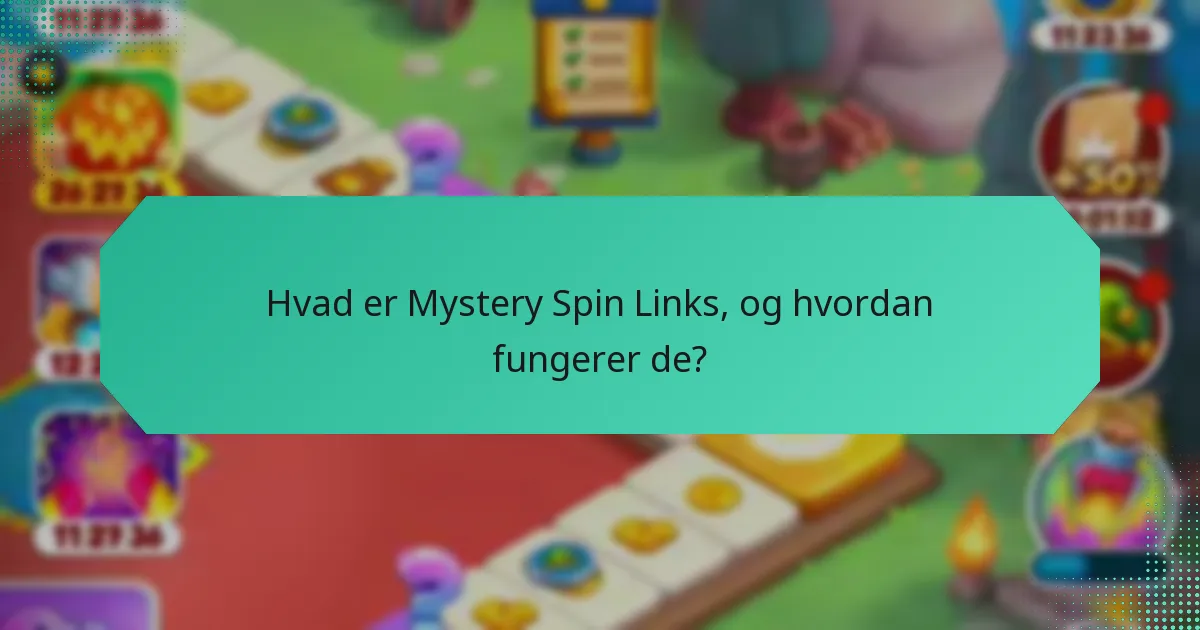 Hvilke typer bonusser kan jeg få med Mystery Spin Links?